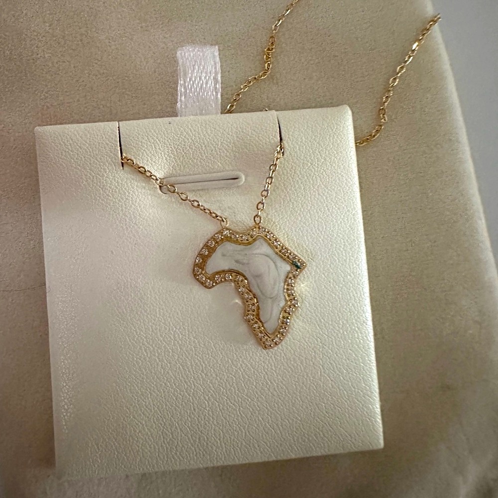 CZ African Gold Necklace